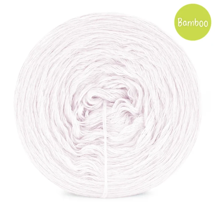 KOKONEK Bamboo - perłowy / 4 nitki / 1200 m / 240 g - GOTOWY