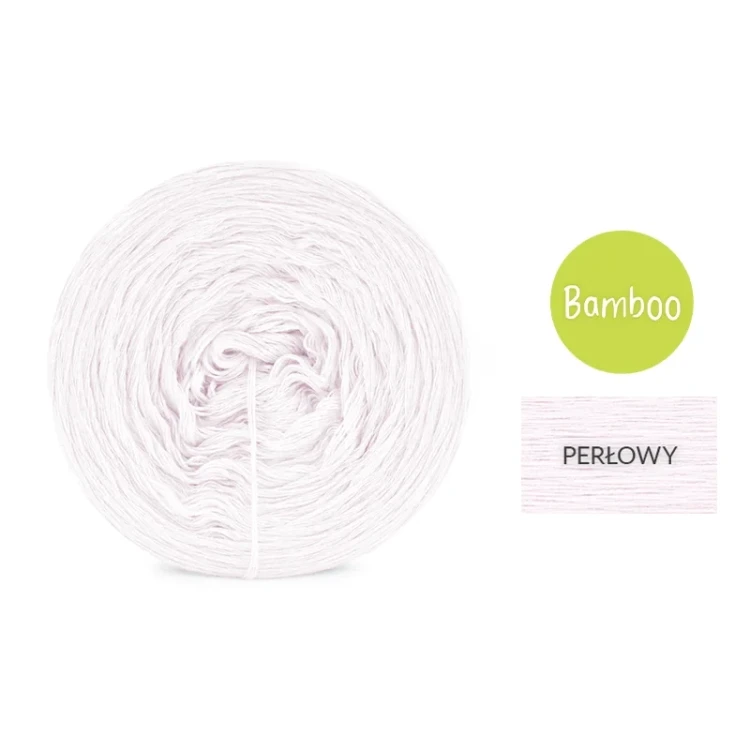 KOKONEK Bamboo - perłowy / 4 nitki / 1200 m / 240 g - GOTOWY