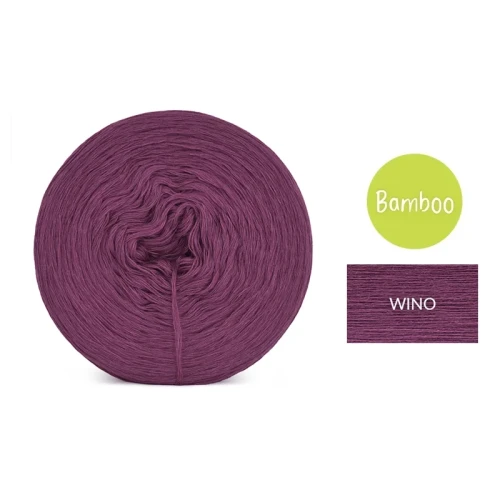 KOKONEK Bamboo - wino / 4 nitki / 1200 m / 240 g - GOTOWY