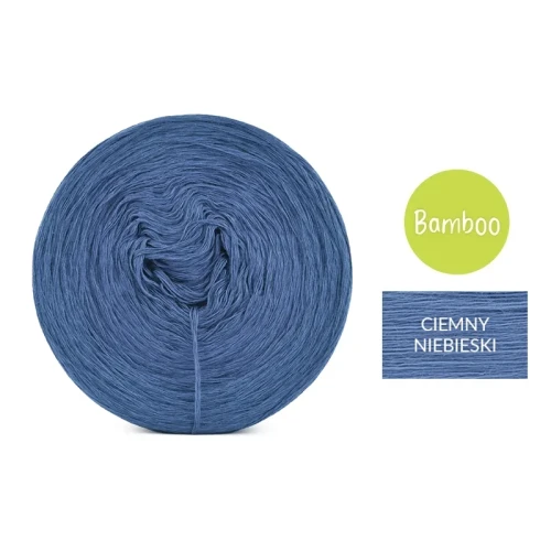 KOKONEK Bamboo - ciemny niebieski / 4 nitki / 1200 m / 240 g - GOTOWY