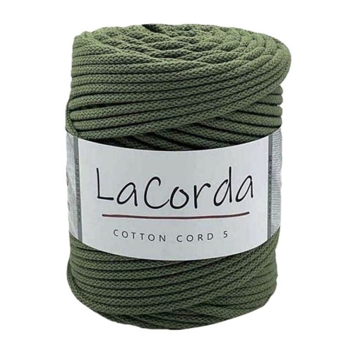 Sznurek La Corda Cotton Cord 5mm / rolka 100m / 710 ciemna oliwka