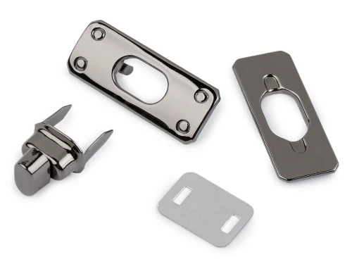 Zapięcie do torebki / 17x43 mm / czarny nikiel / 1 szt / 930760
