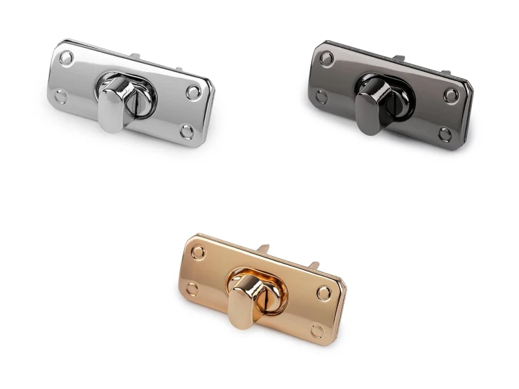 Zapięcie do torebki / 17x43 mm / czarny nikiel / 1 szt / 930760