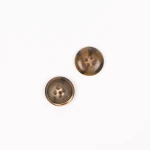 Knoflík Drops imitace dřeva vlašský ořech / 15 mm / 703
