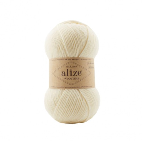 Włóczka Alize Wooltime 01 / krem