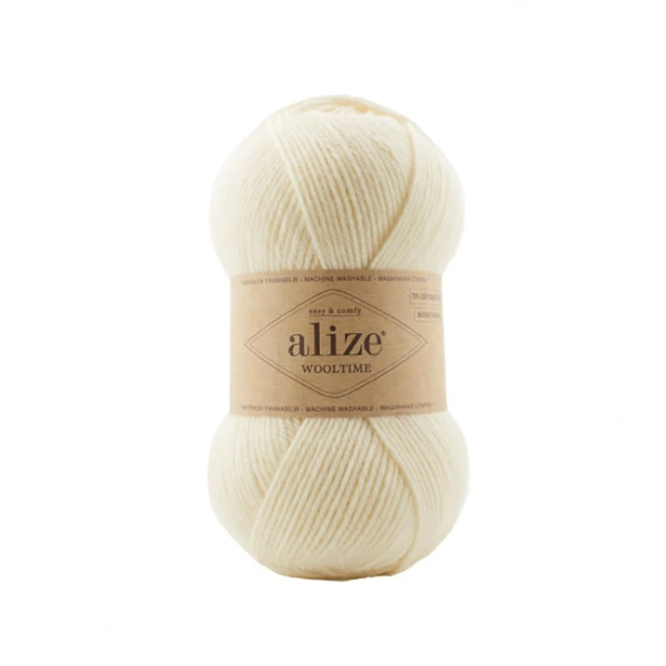 Włóczka Alize Wooltime 01 / krem