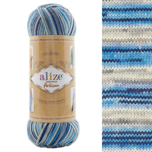 Włóczka skarpetkowa Alize Superwash Artisan 9016