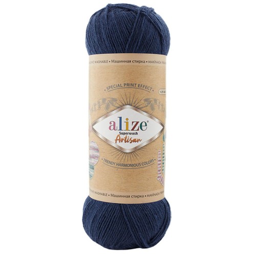 Włóczka skarpetkowa Alize Superwash Artisan 958 / granat