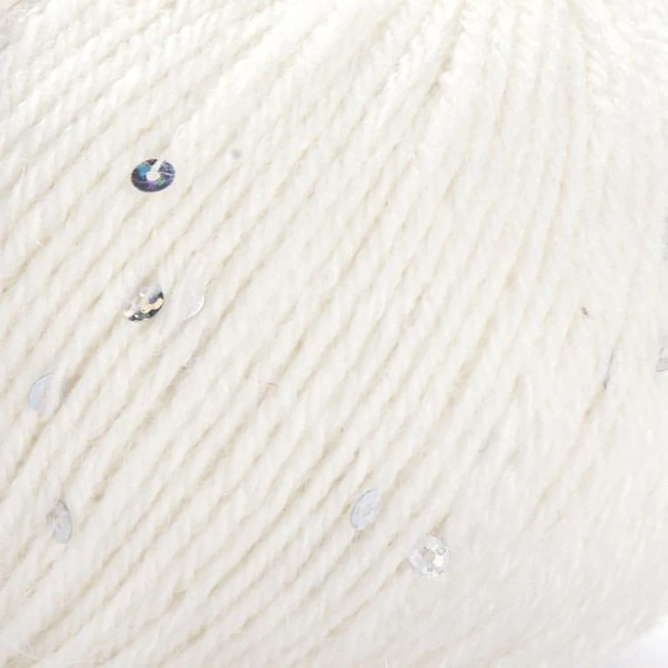 Włóczka z cekinami YarnArt Alpaca Gold Paillettes 9301 / ecru