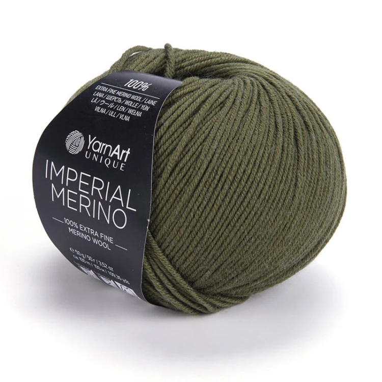 Włóczka YarnArt Unique Imperial Merino 3334 / wojskowa zieleń