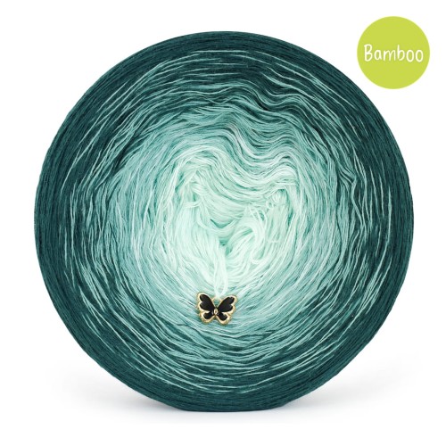 KOKONEK Bamboo BB125 Ciemna zieleń/ciemna mięta/mięta / 4 nitki / 1200 m / 240 g - GOTOWY
