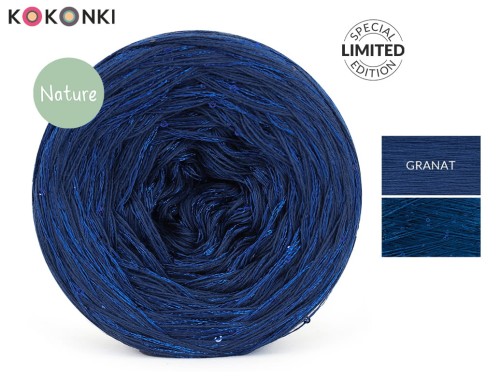 KOKONEK_Nature GLOW NG11 - Granat + cekiny granat / 400 m / 3+1 nitki - GOTOWY