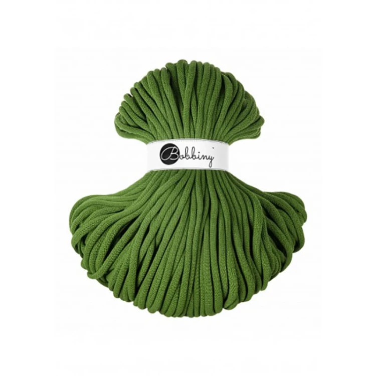 Sznurek pleciony bawełniany Bobbiny Jumbo / Moss Green / 9mm / 100m