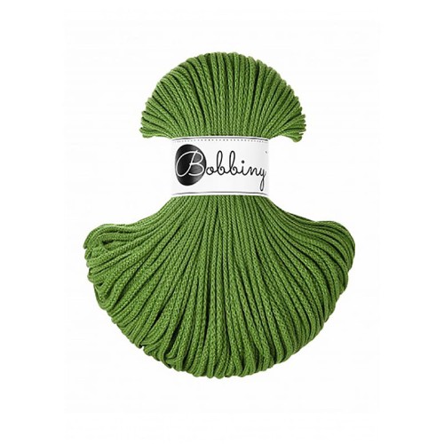 Sznurek pleciony bawełniany Bobbiny Junior / Moss Green / 3mm / 100m