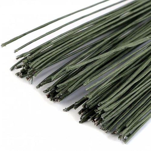 Drut florystyczny 1 mm / 40cm / zielony / 10 szt