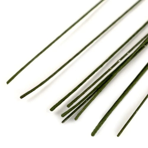 Drut florystyczny 1 mm / 40cm / zielony / 10 szt