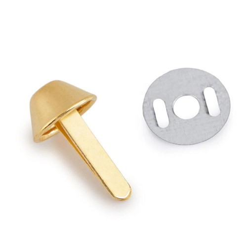 Pukiel kaletniczy / nóżka do torebki / 12x22 mm / złoty żółty / 10 szt / 730419