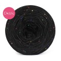 KOKONEK_Classic GLOW CG03 - Czerń + cekiny disco czerń / 400 m / 3+1 nitki - GOTOWY