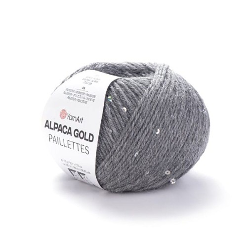 Włóczka z cekinami YarnArt Alpaca Gold Paillettes 9304 / beton