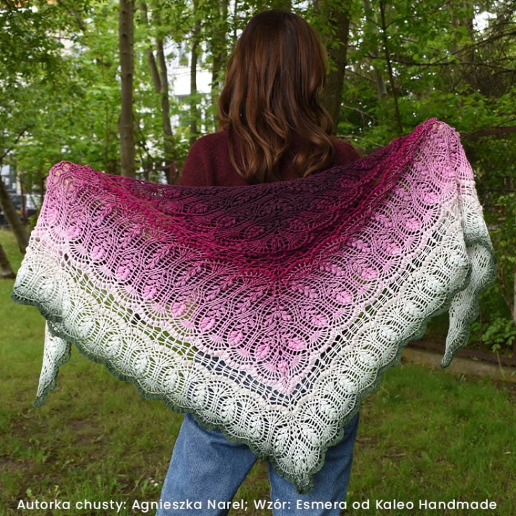 Autorka chusty: Agnieszka Narel; Wzór: Esmera od Kaleo Handmade