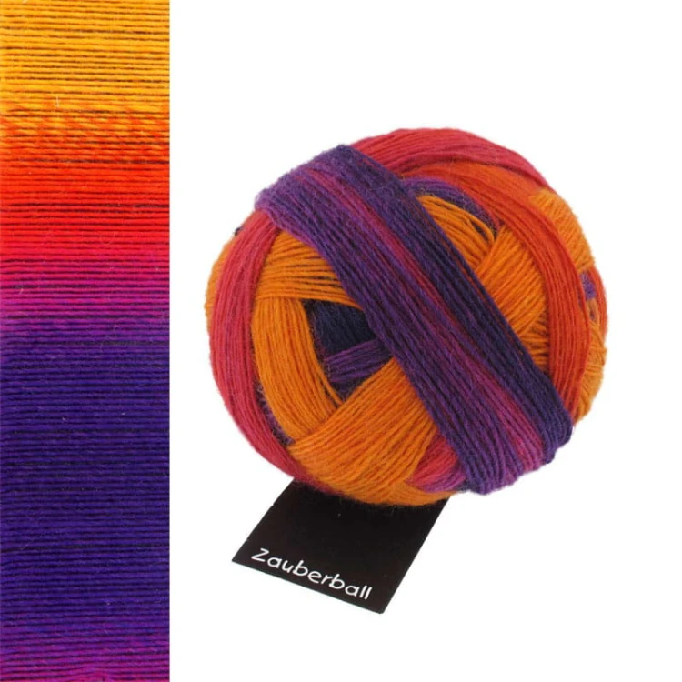 Włóczka skarpetkowa Schoppel Zauberball 1536 / A Bed of Fuchsia