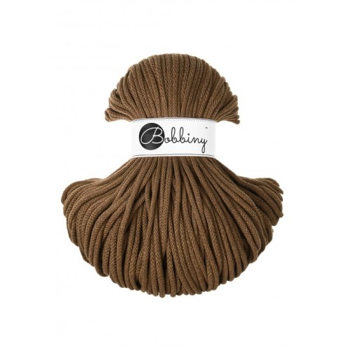 Sznurek pleciony bawełniany Bobbiny Premium / Nut Brown / 5mm / 100m