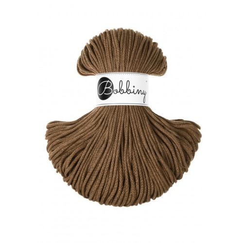 Sznurek pleciony bawełniany Bobbiny Junior / Nut Brown / 3mm / 100m