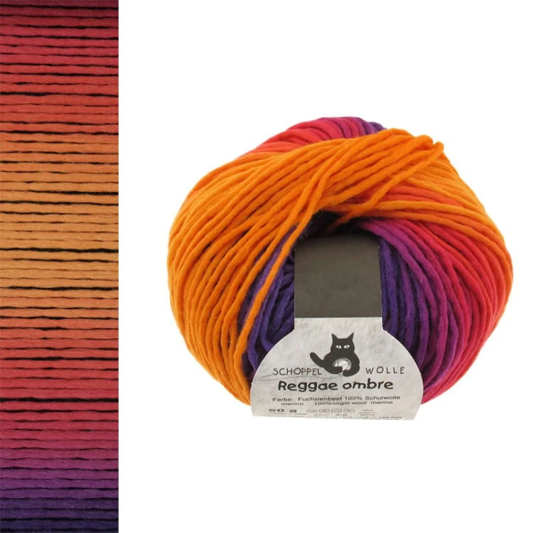 Włóczka Schoppel Reggae Ombre 1536 / A Bed of Fuchsia
