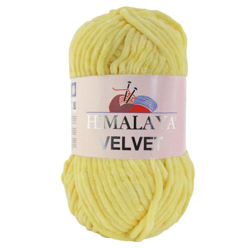 Włóczka Himalaya Velvet 90002 / jasny żółty