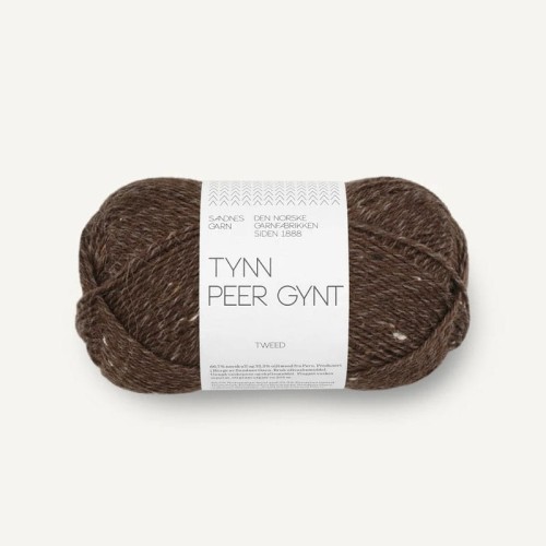 Włóczka Sandnes Garn Tynn Peer Gynt 3085 / ciemny brąz tweed