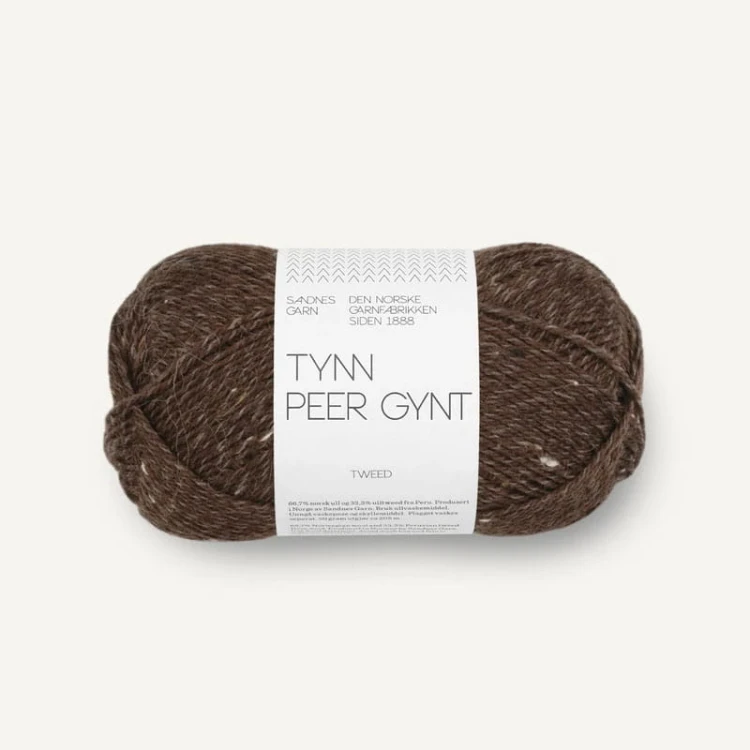 Włóczka Sandnes Garn Tynn Peer Gynt 3085 / ciemny brąz tweed