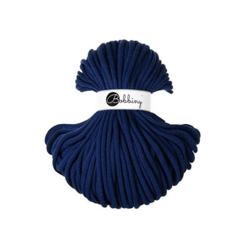 Sznurek pleciony bawełniany Bobbiny Jumbo / Ink Blue / 9mm / 100m
