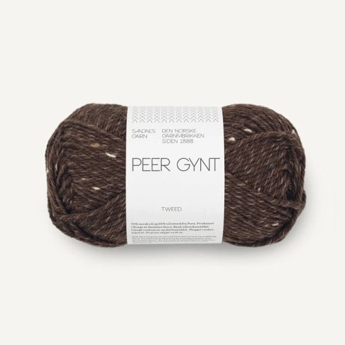Włóczka Sandnes Garn Peer Gynt Tweed 3085 / ciemny brąz
