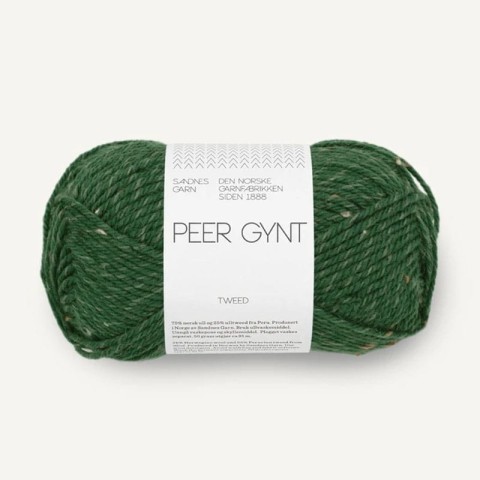 Włóczka Sandnes Garn Peer Gynt Tweed 8085 / leśna zieleń