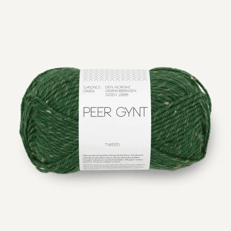 Włóczka Sandnes Garn Peer Gynt Tweed 8085 / leśna zieleń
