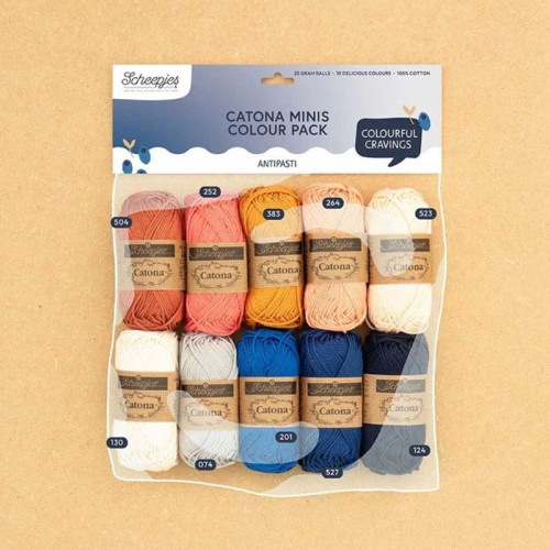 Zestaw włóczek Scheepjes Catona 10 x 25 g - Antipasti