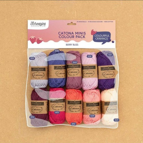 Zestaw włóczek Scheepjes Catona 10 x 25 g - Berry Bliss
