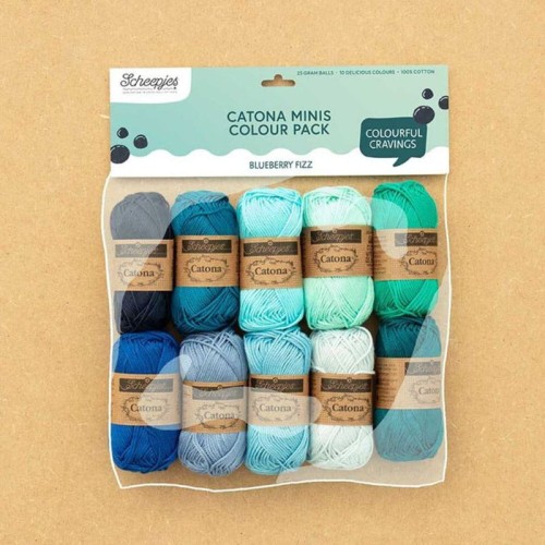 Zestaw włóczek Scheepjes Catona 10 x 25 g - Blueberry Fizz