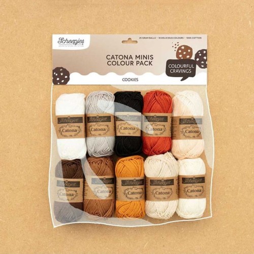 Zestaw włóczek Scheepjes Catona 10 x 25 g - Cookies