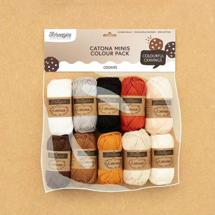 Zestaw włóczek Scheepjes Catona 10 x 25 g - Cookies