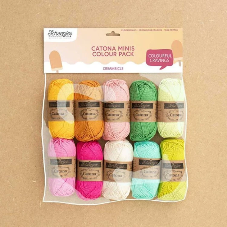 Zestaw włóczek Scheepjes Catona 10 x 25 g - Creamsicle