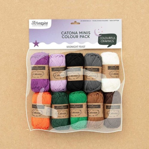 Zestaw włóczek Scheepjes Catona 10 x 25 g - Midnight Feast