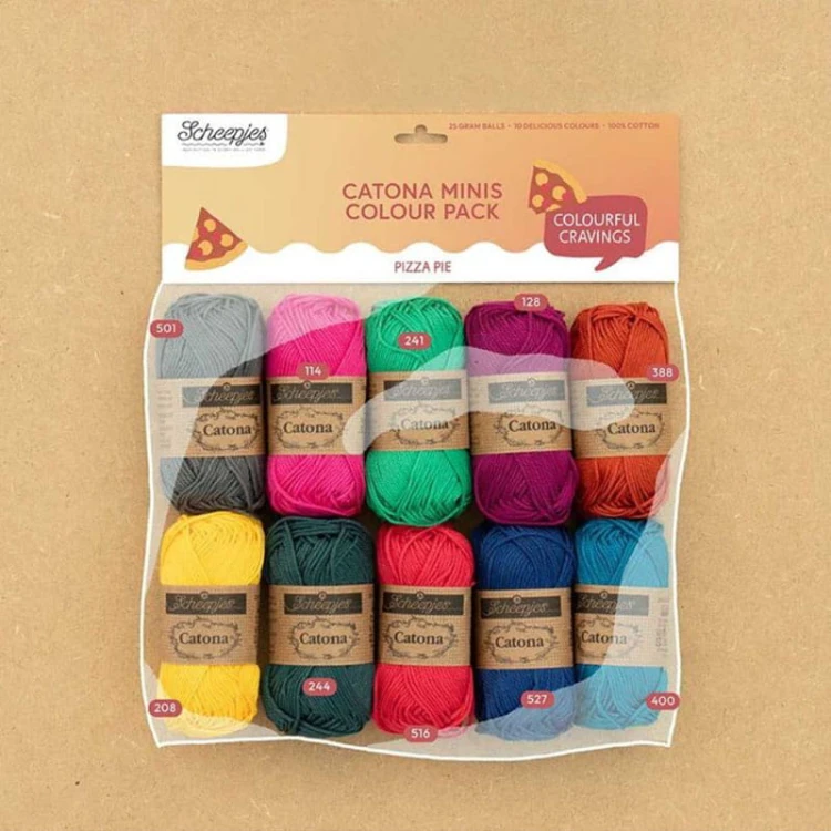 Zestaw włóczek Scheepjes Catona 10 x 25 g - Pizza Pie