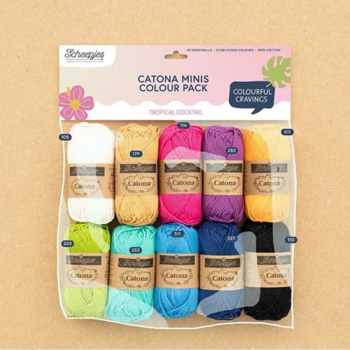 Zestaw włóczek Scheepjes Catona 10 x 25 g - Tropical Coctail