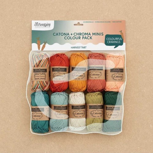 Zestaw włóczek Scheepjes Catona + Chroma 10 x 25 g - Harvest Tart