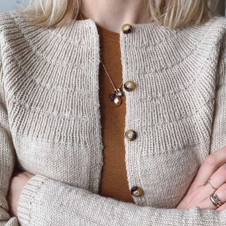 Wzór PetiteKnit / Anker's Cardigan - My Size - w języku angielskim