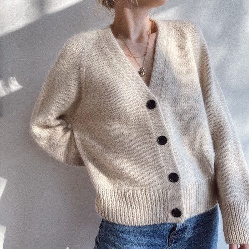 Wzór PetiteKnit / Champagne Cardigan - w języku angielskim + tłumaczenie PL