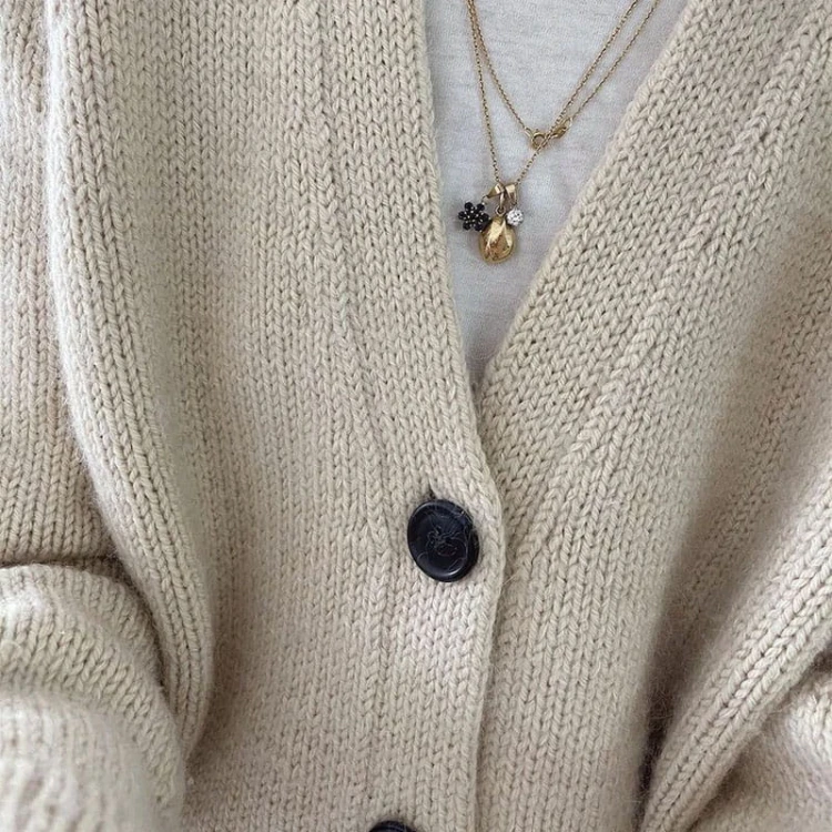 Wzór PetiteKnit / Champagne Cardigan - w języku angielskim + tłumaczenie PL