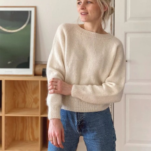 Wzór PetiteKnit / No Frills Sweater - w języku angielskim + tłumaczenie PL
