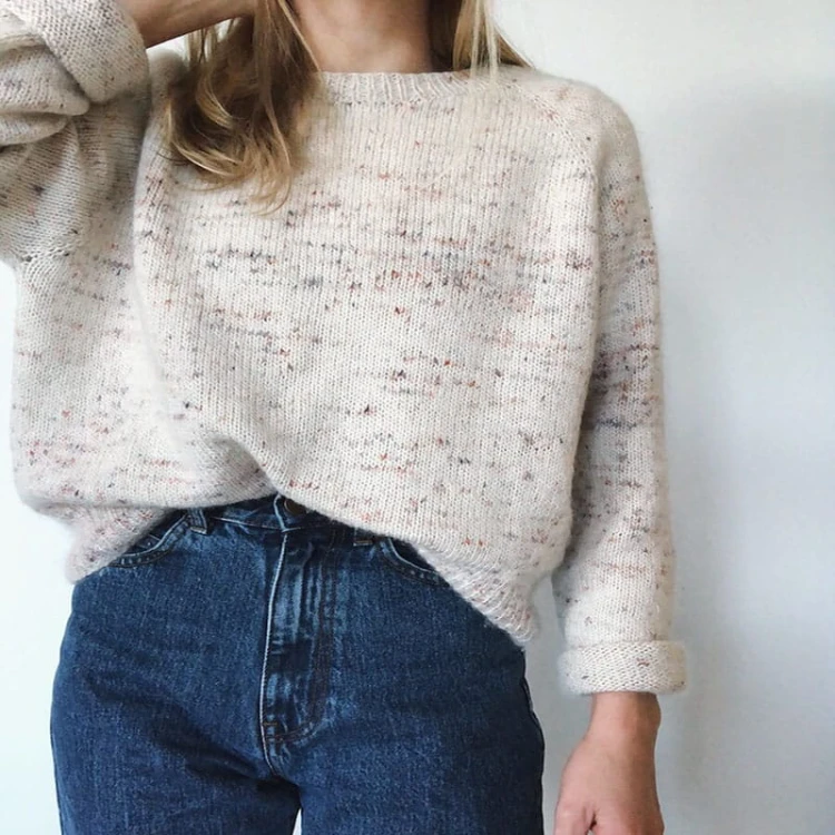 Wzór PetiteKnit / No Frills Sweater - w języku angielskim + tłumaczenie PL